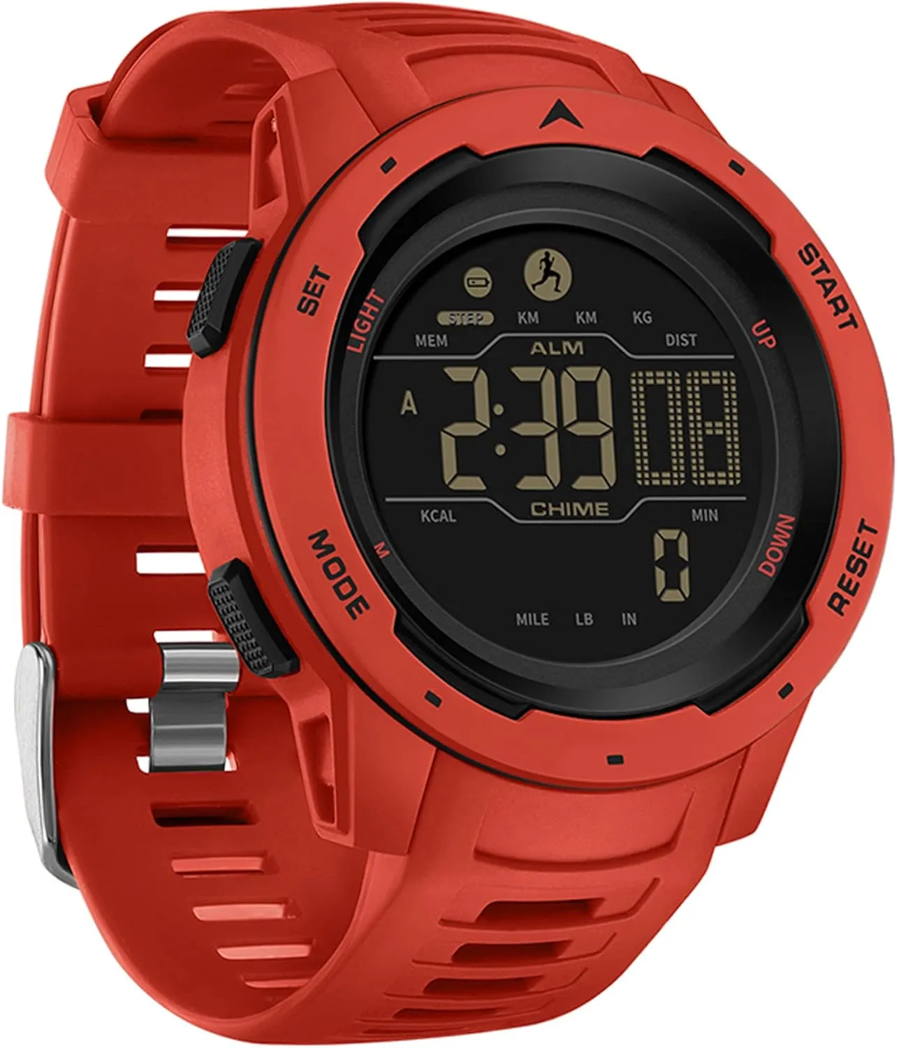 Sport Military Tactical Watch Stopwatch Countdown ferment Alarm Sports Distance Record Hiking Running Watch findtime Digital Watches for Men Pedometer Step Calorie Counter Watch 5ATM Waterproof 