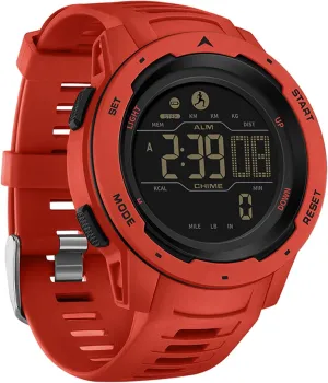 Sport Military Tactical Watch Stopwatch Countdown ferment Alarm Sports Distance Record Hiking Running Watch findtime Digital Watches for Men Pedometer Step Calorie Counter Watch 5ATM Waterproof 