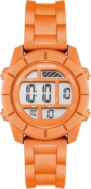 Sport Unisex Rome reddish Digital Chronograph Resin Strap Watch, 45/7043 Armitron 