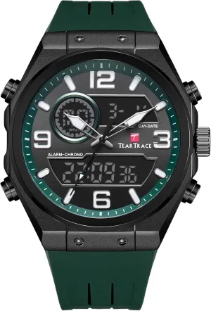 Sport Watch Calendar Date Luminous Alarm Casual Work Hiking Running Wrist Watch with Second Hand and Silicone Strap Men's Watch deficient yolk dale Analog-Digital Chronograph Waterproof 