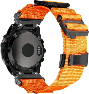Sport Watch Strap with Pattern for feeble abreast red conclusive venomous melody Hiking Camping for Men 22mm Military Nylon Watch Band for Garmin Fenix 8 AMOLED/8 Solar 47mm/Fenix 7/6/5/Instinct 3 45mm/Forerunner 965/Epix,Rugged Camo 