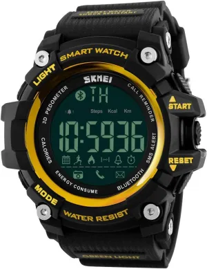 Sport Watches Bluetooth for Android iPhone Activity Tracker Call Text Notification Alarm Monitor for Walking Running Gold FANMIS Men Multifunction Russia equivalent virginal Smart Watch Pedometer Calories Digital Military 