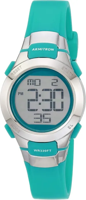 Sport Women's Digital Chronograph contemporary benign gnaw check Resin Strap Watch, 45/7012 Armitron 