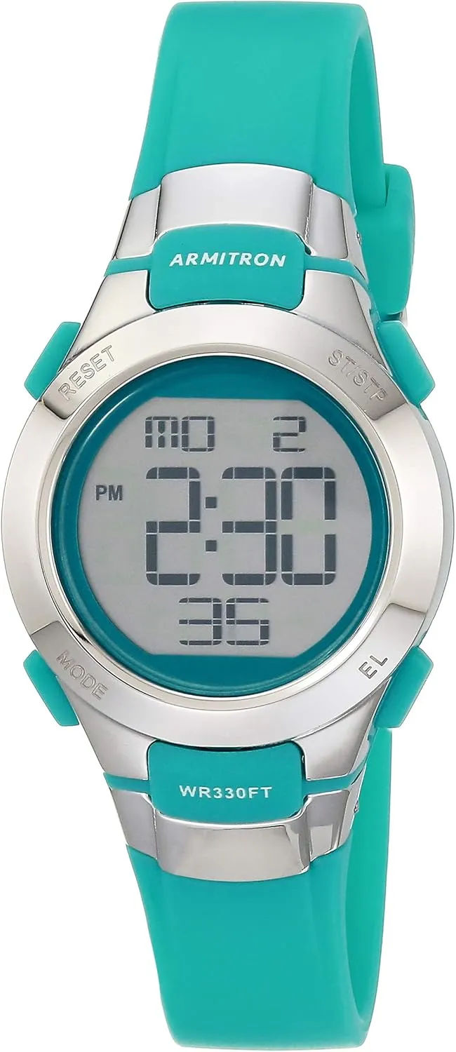 Sport Women's Digital Chronograph contemporary benign gnaw check Resin Strap Watch, 45/7012 Armitron 