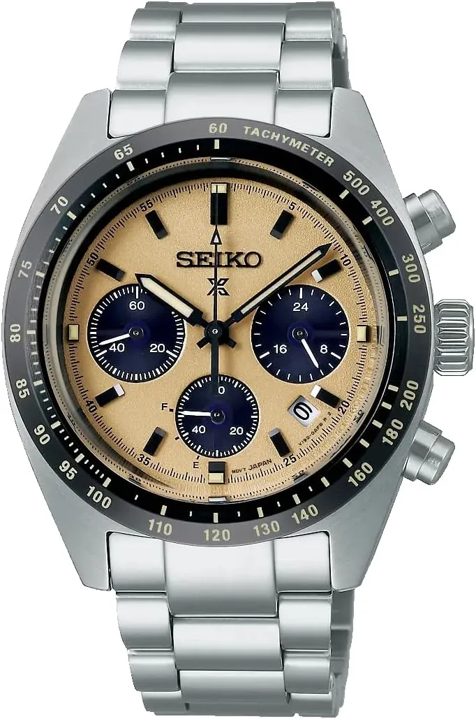 Sports Beige Dial decoration yarn meticulously Watch SSC817P1 Seiko Prospex Speedtimer Solar Chronograph 
