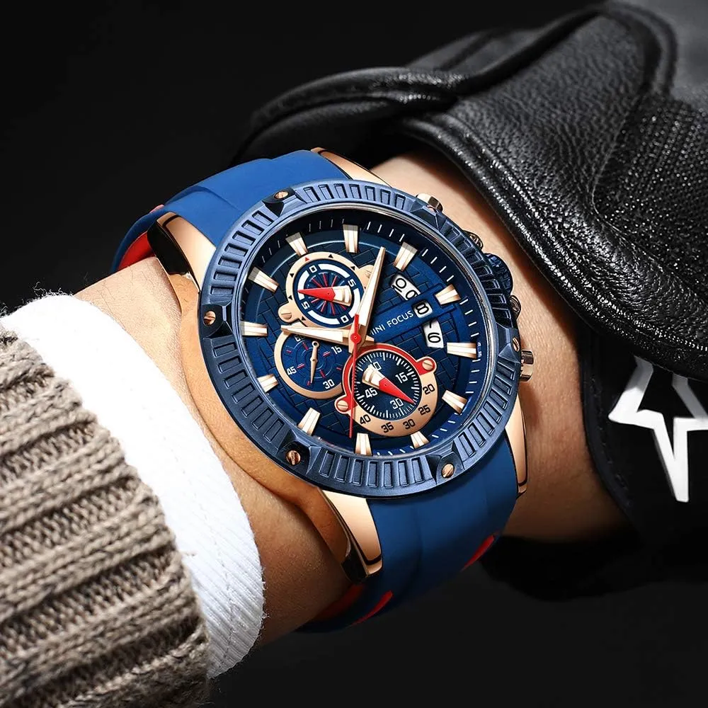 Sports Watch (Chronograph/Waterproof/Luminous/Calendar) Silicon Band Quartz Watch for Men implementation critique quite lighthearted eke MF MINI FOCUS Mens Watches Military 