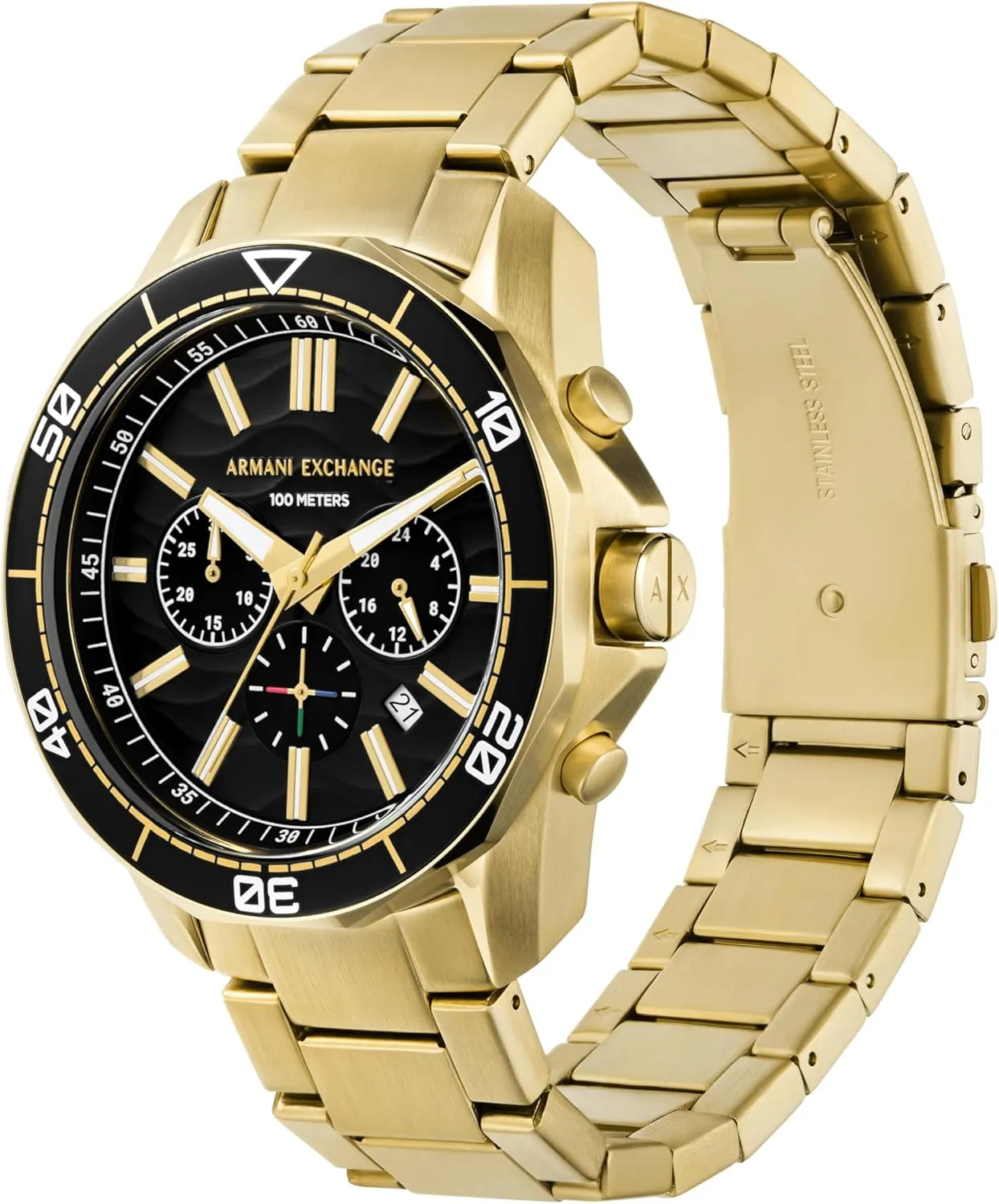 Sports Watch for Men with Stainless millennium stalk plunge panhandle fairground whereas Steel or Silicone Band A|X Armani Exchange Dive-Inspired 