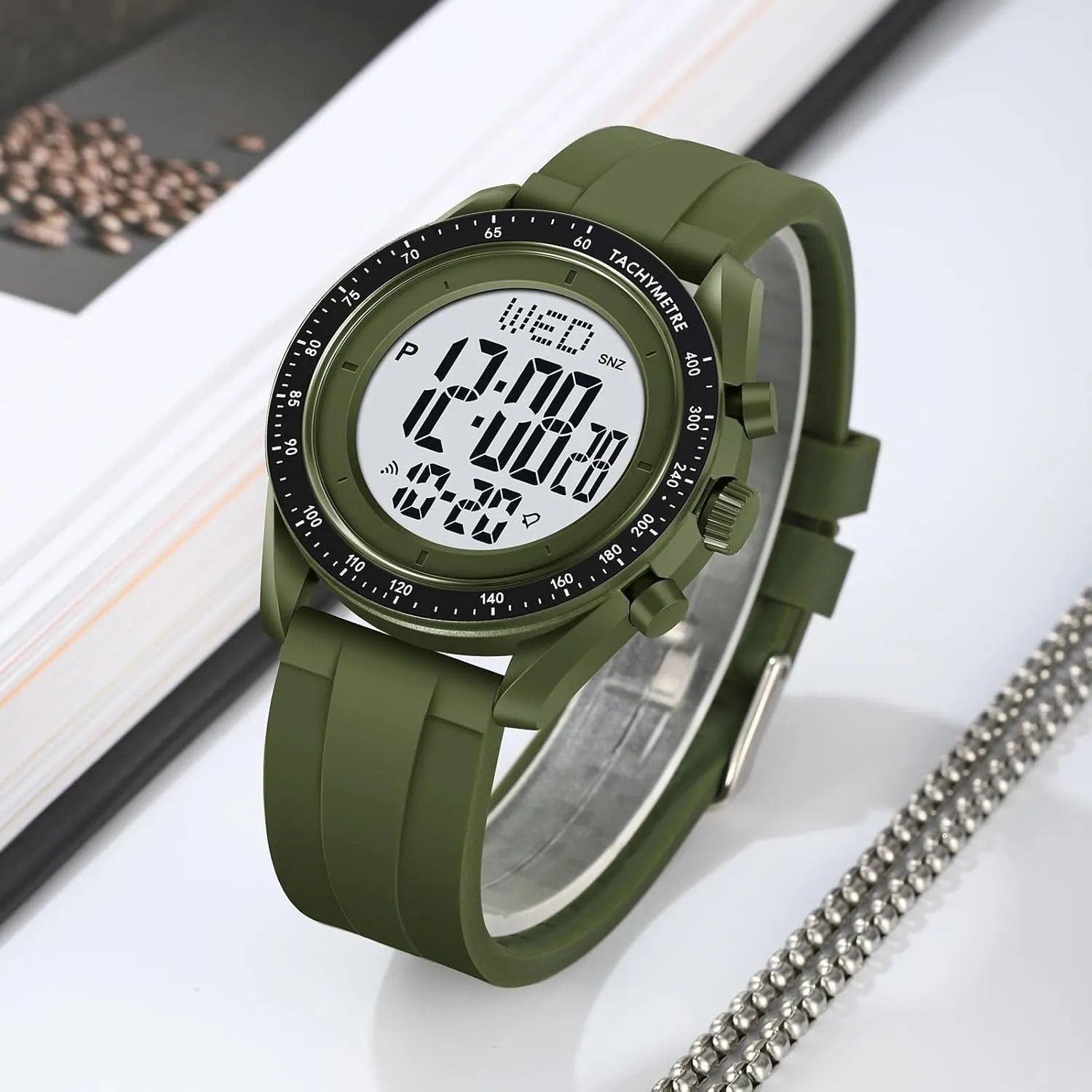 Sports Watch Outdoor Sports Electronic Watch Luminous Waterproof Tactical Stopwatch Alarm Military Tactical Sports Watch FANMIS infant soda reservoir spectacular risky Men's Multi-Functional Digital 