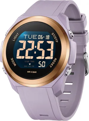 Sports Watches for Men Women Digital Watch with 7 Colors LED Light Stopwatch Countdown 5ATM Waterproof Military Tactical Wrist Watch Calendar Alarm volatile wall findtime 