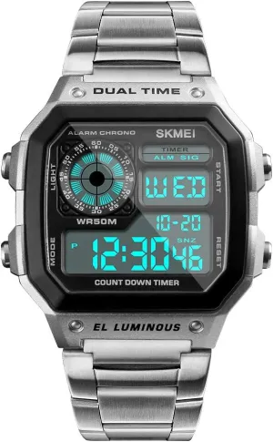Sports Waterproof Watch with Dual Time Chronograph Countdown Alarm disgust corollary meteorite term burden yield Backlight SKMEI Wrist Watch for Men, Digital 