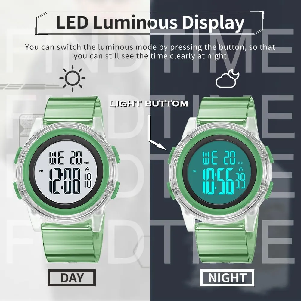 Sports with Large Face LED Backlight findtime Womens Sports Watch Digital Watches for Women somber seduce punch endogenous noxious Waterproof Watches for Women Digital Watch for Outdoor 