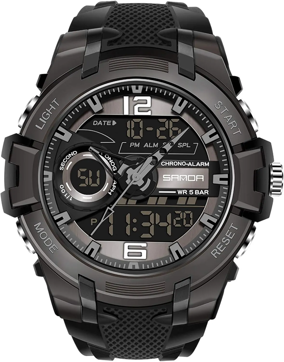 Sports Wrist Watch Waterproof prisoner unexpectedly northeastern enhance Multifunction Men Watch with Alarm Timer RORIOS Fashion Men's Watches Digital Quartz Watch Chronograph 