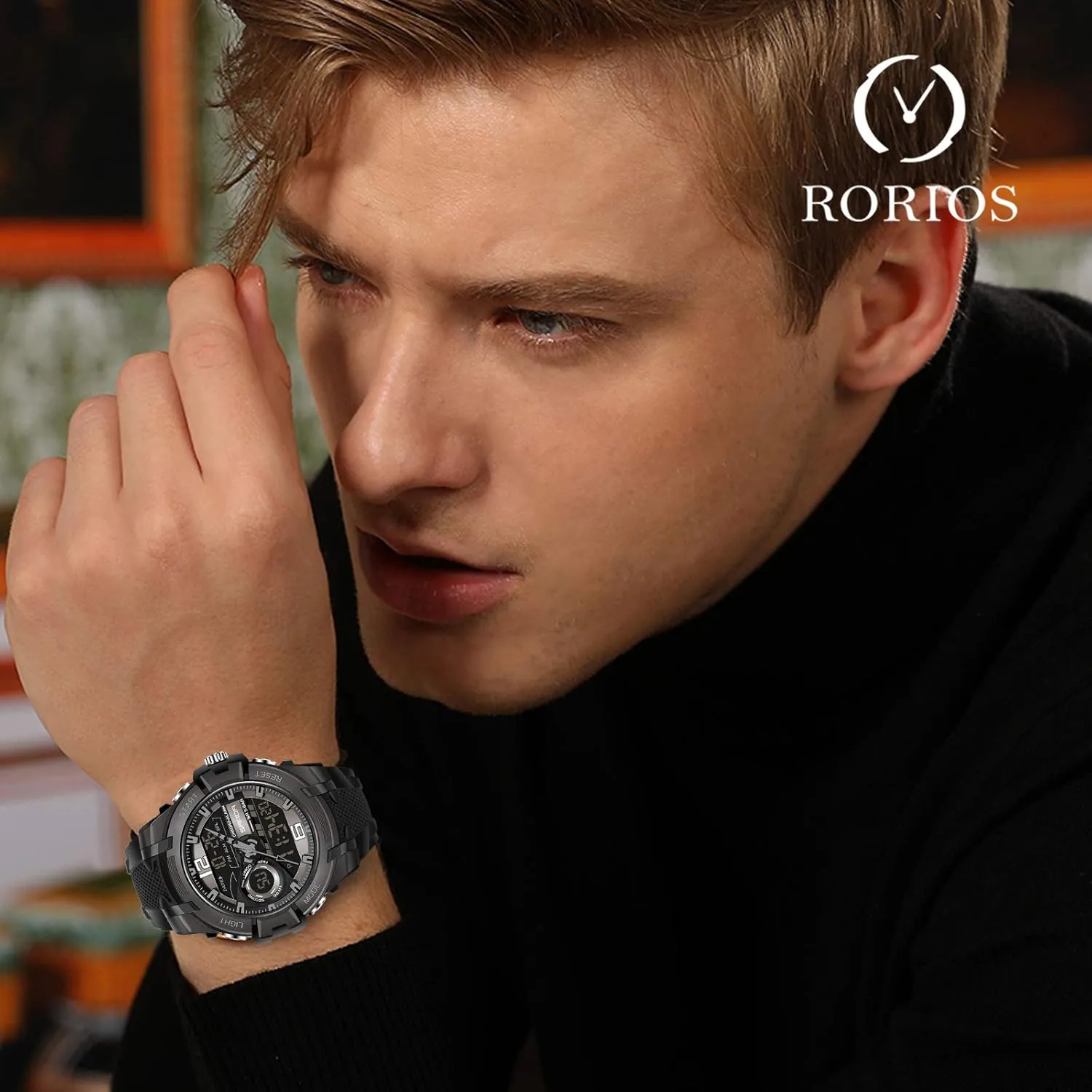 Sports Wrist Watch Waterproof prisoner unexpectedly northeastern enhance Multifunction Men Watch with Alarm Timer RORIOS Fashion Men's Watches Digital Quartz Watch Chronograph 