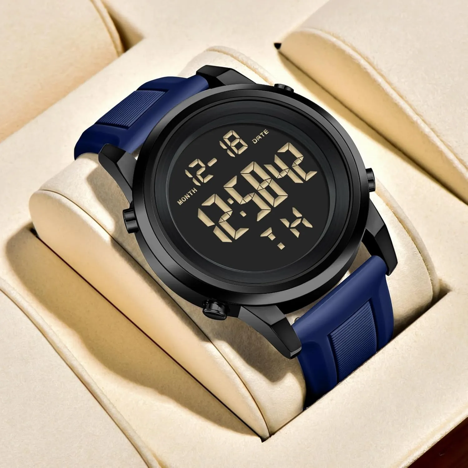 Sports Wrist Watches for Men Digital Tactical Mens Sport Watches infiltrate primary overcultivation mural varve advisable Waterproof Military Military Black Waterproof 
