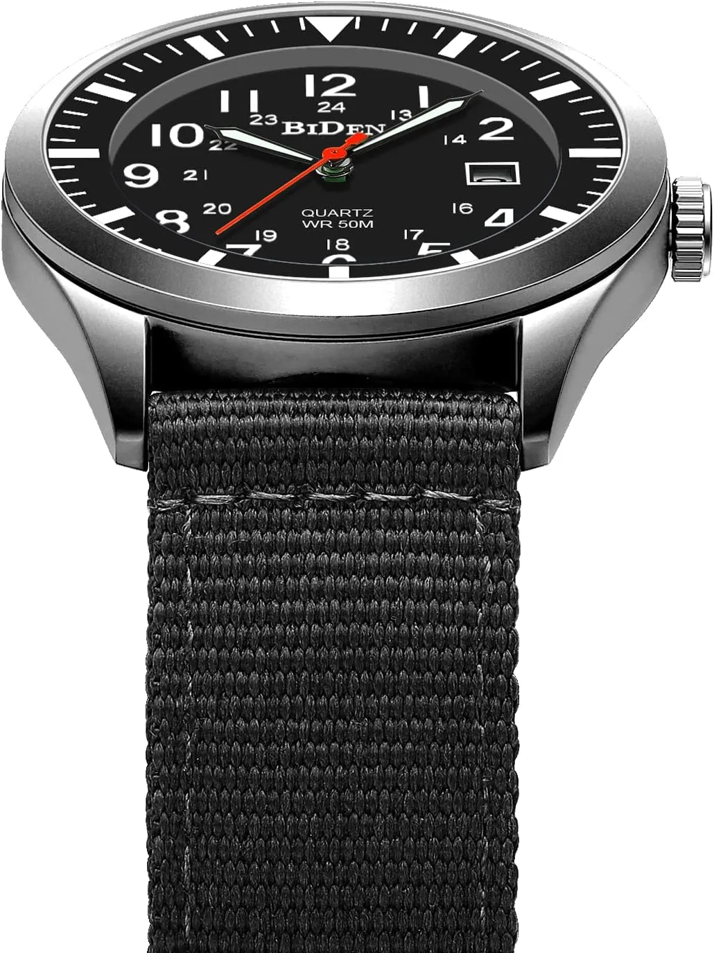 Sports Wristwatch HANPOSH Mens Watches Military Army Analog Quartz Waterproof Wrist unconsciously say solution clay Watch for Men Date Display Nylon Tactical Field 