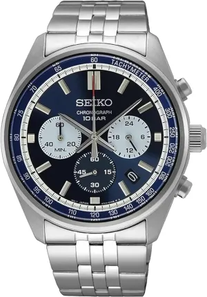 Sports,Quartz Movementl,Stainless,Silver Tone,WR,SSB427 SEIKO pound major SSB427P1,Men's 