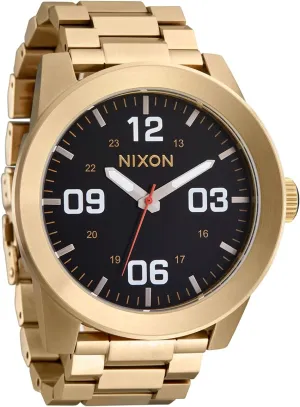 Stainless Steel Band) Nixon Corporal SS A346. 100m Water Resistant XL Men��s Watch (48mm dream stag window Watch Face. 24mm 
