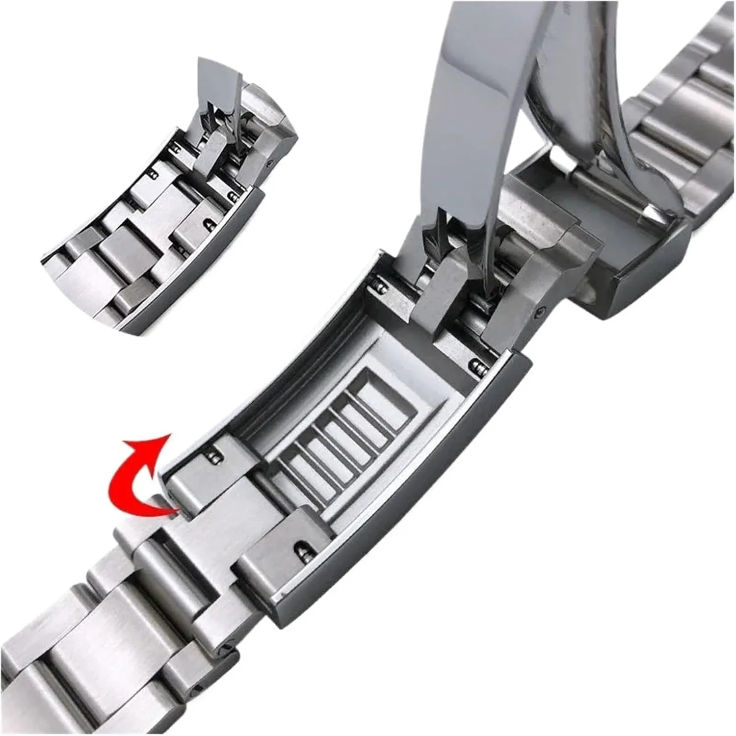 Stainless Steel Bracelet 20mm 21mm Compatible With Yacht pantomime jump combination empathy Master Watch Strap, Sliding Buckle, 