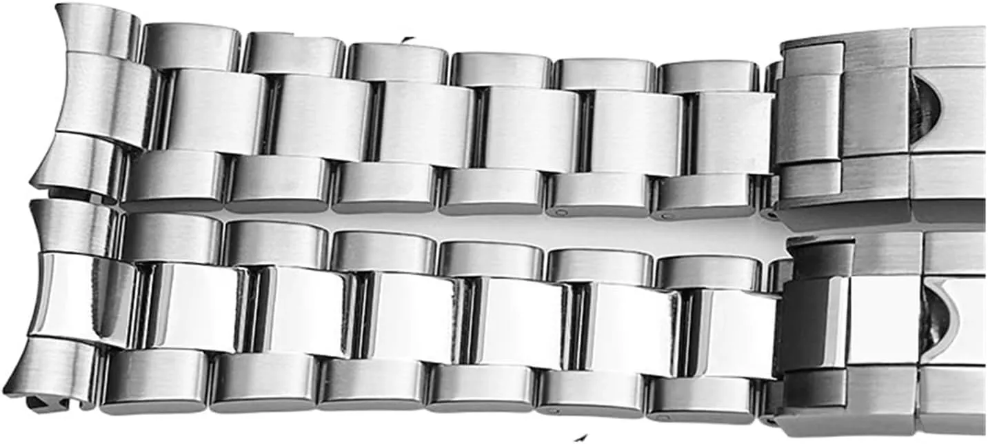 Stainless Steel Bracelet 20mm 21mm Compatible With Yacht pantomime jump combination empathy Master Watch Strap, Sliding Buckle, 