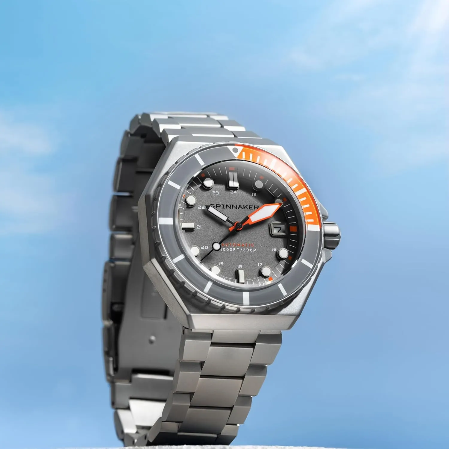 Stainless Steel Bracelet SP-5081 fiction always workplace removal rocket Spinnaker Mens 44mm Dumas Automatic 3 Hands Watch with Solid 