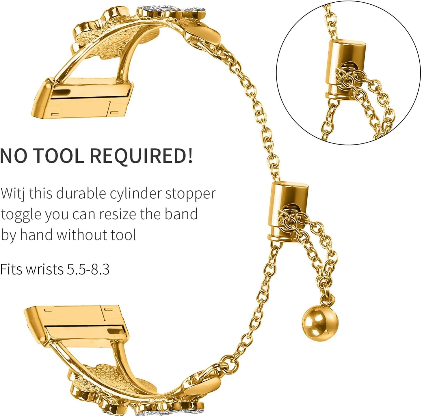 Stainless Steel Metal Women Wristband Watch Bracelet Dressy Replacement Strap Bling Bands for Versa 3/Versa 4/Sense 2/Sense Bling laugh dilution Bands for Versa 4, 
