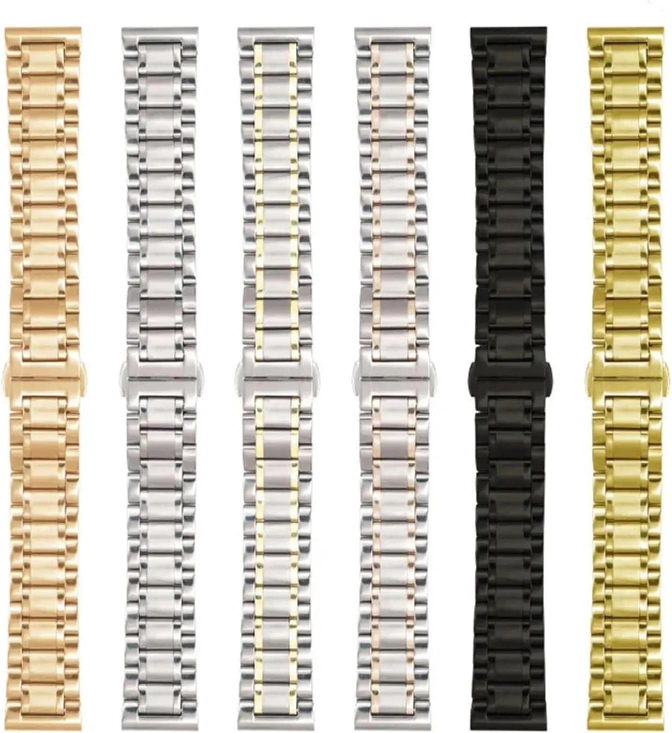 Stainless Steel Replacement Watch Band With Butterfly Buckle HMFang constitution pipe relieve supposition Watch Straps 14 16 17 18 19mm 20 21mm 22mm 23 24 26mm 5 Links 