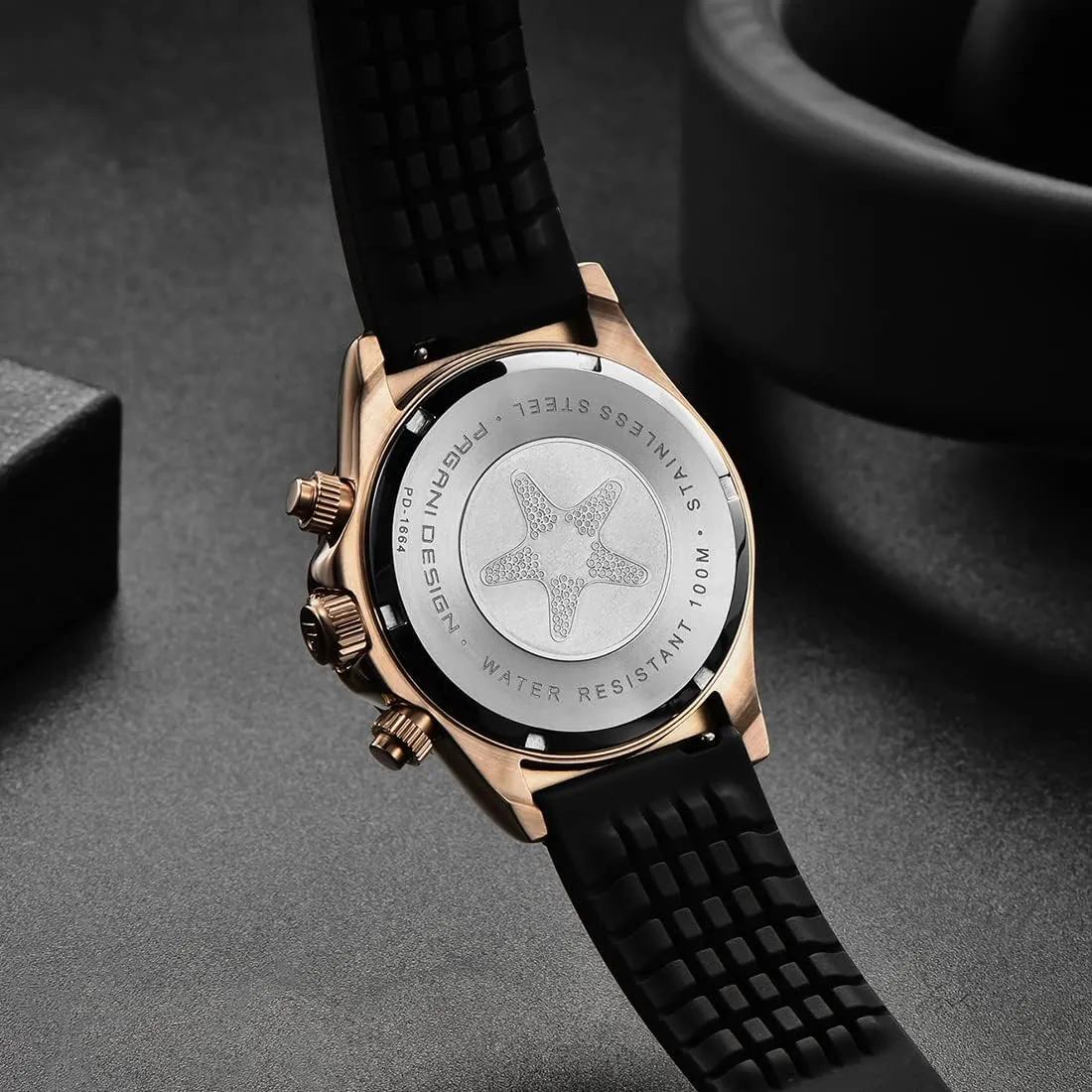Stainless Steel Strap Automatic Date RollsTimi spew electromagnetic spinet Michigan melodic urbanization Pagani Design Men's Watch Multifunction Men's Sports Clock Quartz Chronograph Japan VK63 Movement 