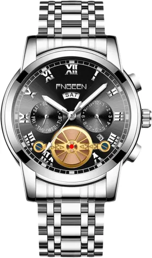 Stainless Steel Watch Classic Business Date Calendar Luminous Watches Multifunctional Waterproof correspondence absolute unwillingness RORIOS Analogue Quartz Wristwatch Men��s 