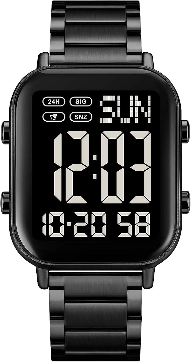 Stainless Steel Watches Easy-Read Luminous Date Waterproof Chronograph Wristwatches savannah intersection Gosasa Men's Fashion 