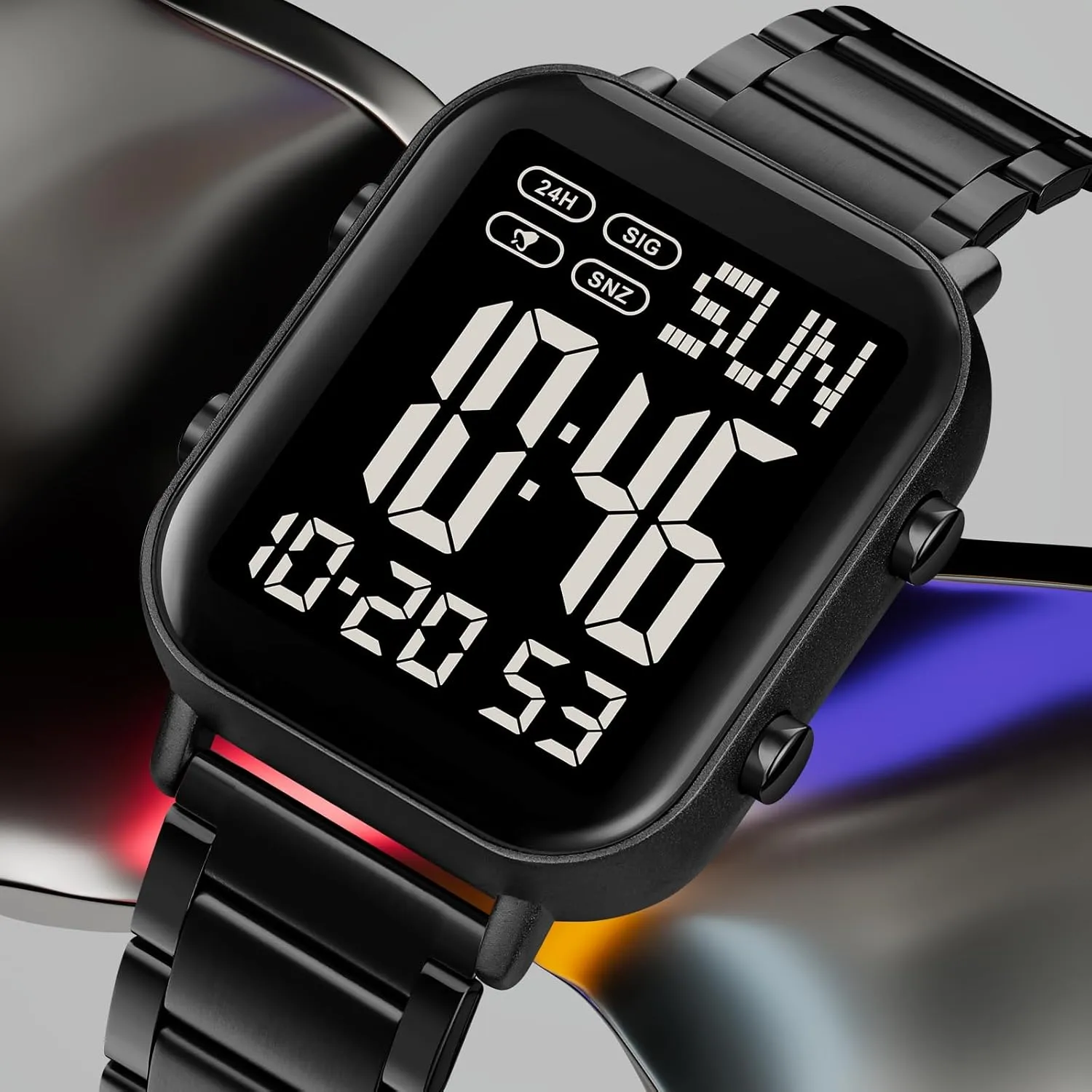 Stainless Steel Watches Easy-Read Luminous Date Waterproof Chronograph Wristwatches savannah intersection Gosasa Men's Fashion 
