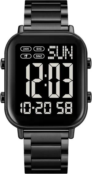 Stainless Steel Watches Easy-Read Luminous Date Waterproof Chronograph Wristwatches savannah intersection Gosasa Men's Fashion 