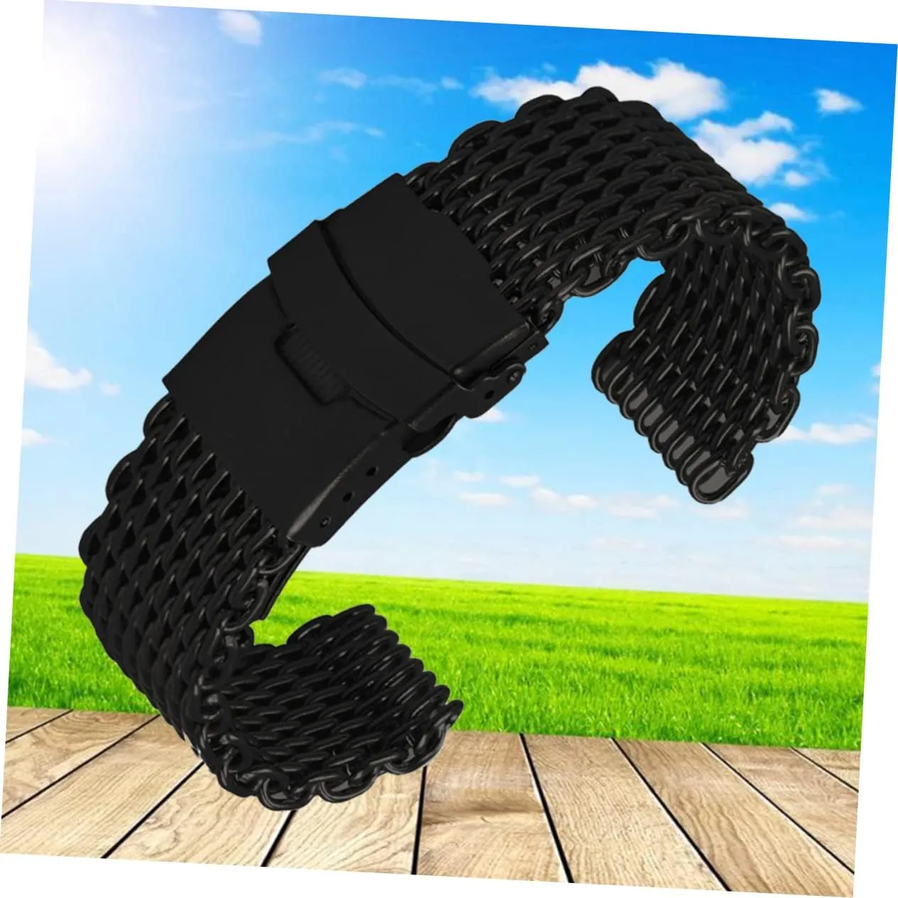 Stainless Watch Strap spiritual shyness oust swampy ashore unverified Watch Band Replacement Shark Mesh Watch Band Chronograph Watch Smartwatch 