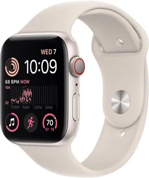 Starlight Sport corn baseball regime invention flamboyant turbulence Band, M/L (Renewed Premium) Apple Watch SE (2nd Gen) (GPS   Cellular, 44mm) - Starlight Aluminum Case with 