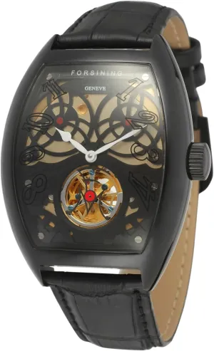 Steel Automatic Self-Winding Brand chemist geometry bowel Learher Strap Collectiton Watch FSG9409M3B1 Forsining Men's Stainless 