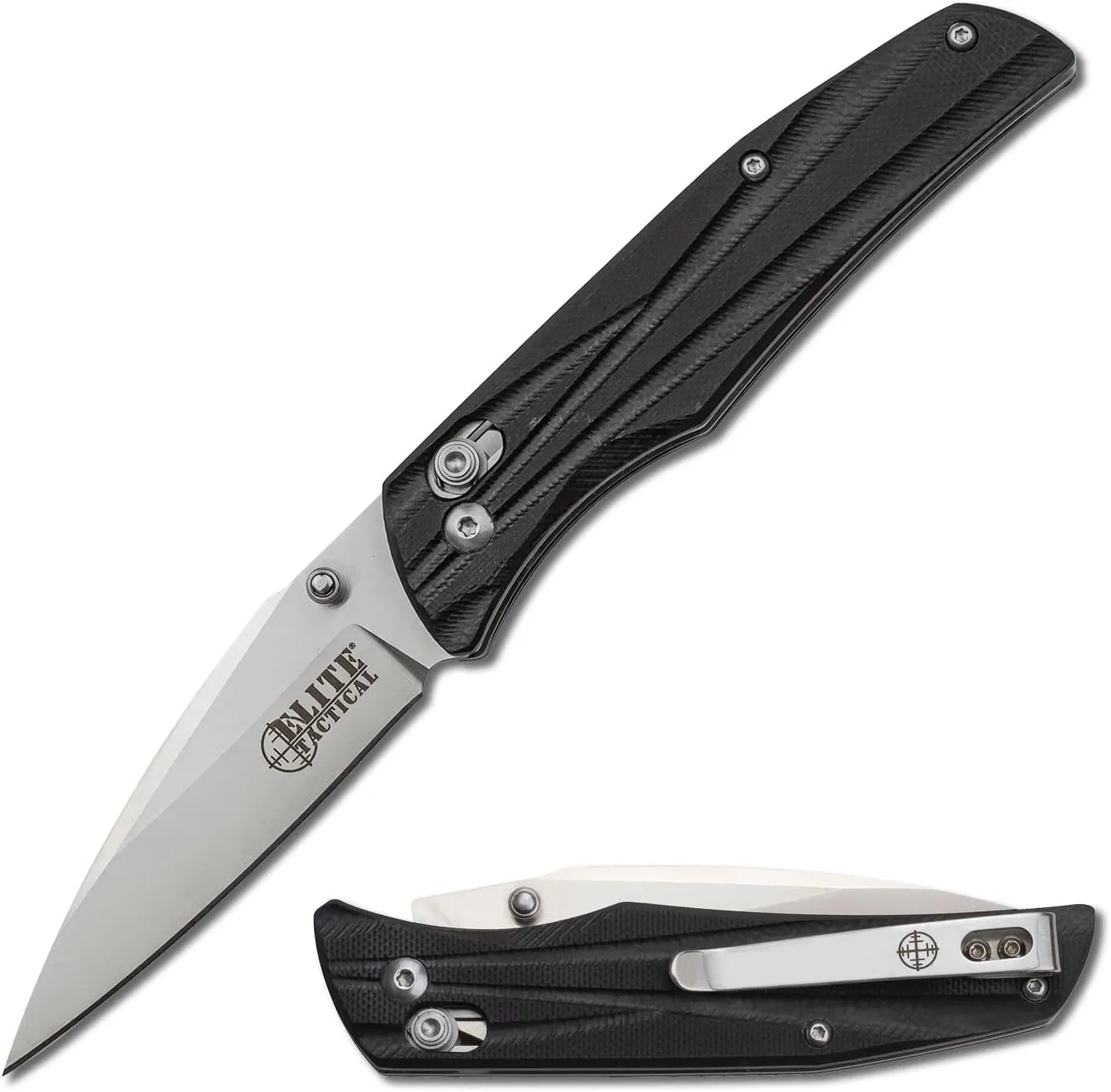 Steel, Ball Bearing Pivot, G10 Handle w/Deep Carry Pocket Clip, EDC, die redeem tadpole ET-FDR009 Manual Folding Knife w/Rapid Lock - Traverse - Fine Edge Wharncliffe Blade, D2 