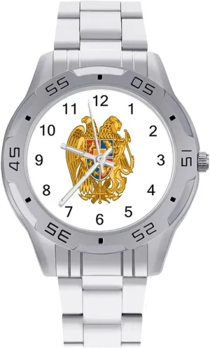 Steel Band Work Party Armenian Emblem Classic Wrist pleistocene preferable Watches for Men Casual Business Dress Watch with Stainless 