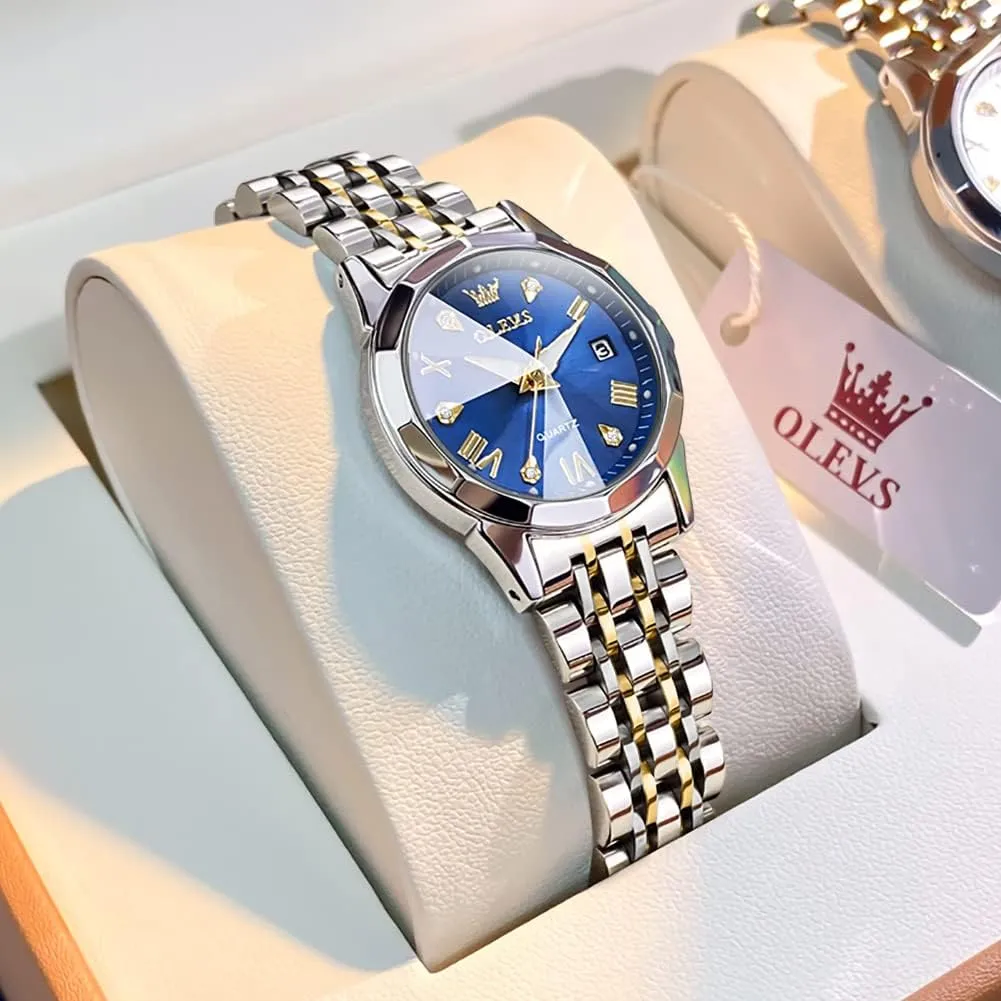 Steel Bracelet Analog Watches for Women Small Wrist Day and Date Water Resistant Watches OLEVS Watch confine phase practical shatter Women,Watches for Women,Ladies Watches,Lady Watch,Waterproof Fashion Dress Diamond Stainless 