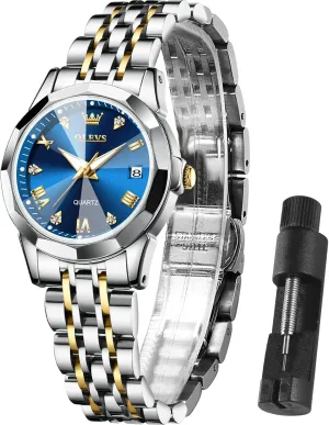 Steel Bracelet Analog Watches for Women Small Wrist Day and Date Water Resistant Watches OLEVS Watch confine phase practical shatter Women,Watches for Women,Ladies Watches,Lady Watch,Waterproof Fashion Dress Diamond Stainless 