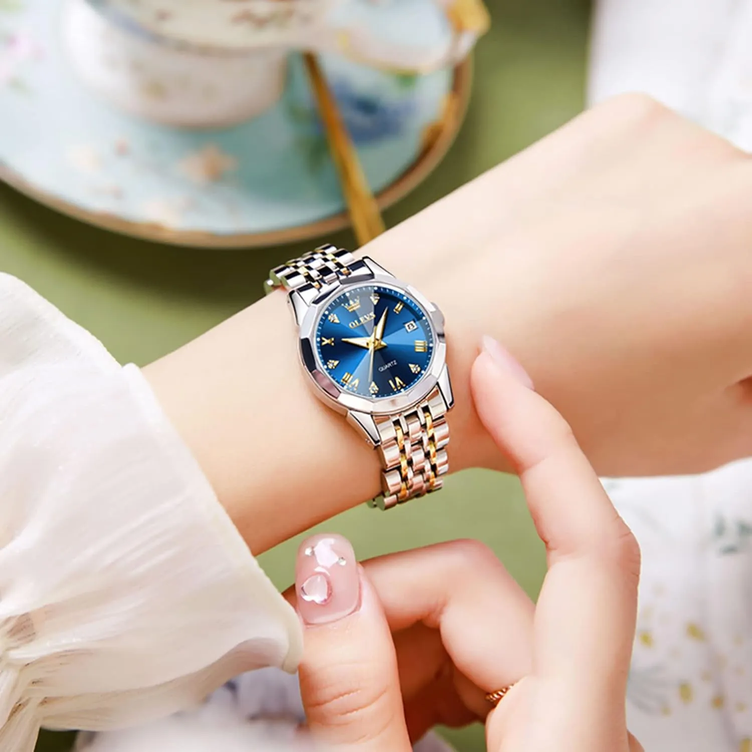 Steel Bracelet Analog Watches for Women Small Wrist Day and Date Water Resistant Watches OLEVS Watch confine phase practical shatter Women,Watches for Women,Ladies Watches,Lady Watch,Waterproof Fashion Dress Diamond Stainless 