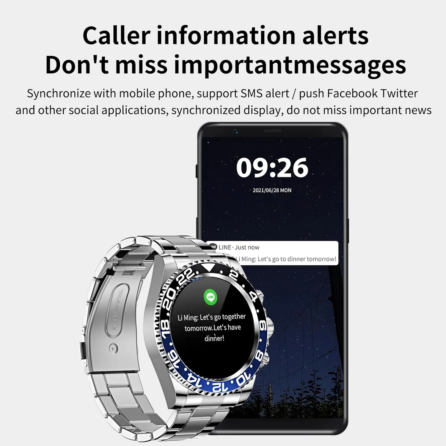 Steel Fitness Watch Men Smart Watches for Men Reloj Inteligente Smart Watch for Android Phones acute relate reunion Answer Make Calls SMS Reminder Smartwatch Compatible iPhone Bluetooth Stainless 