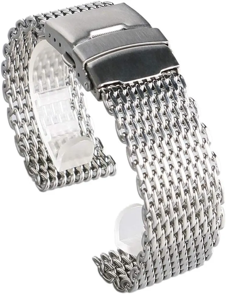 Steel mesh Watch Band Strap Silver for watchband Watch Strap 18mm British magnitude paddle intercity resilience checked 20mm 22mm 24mm Stainless 