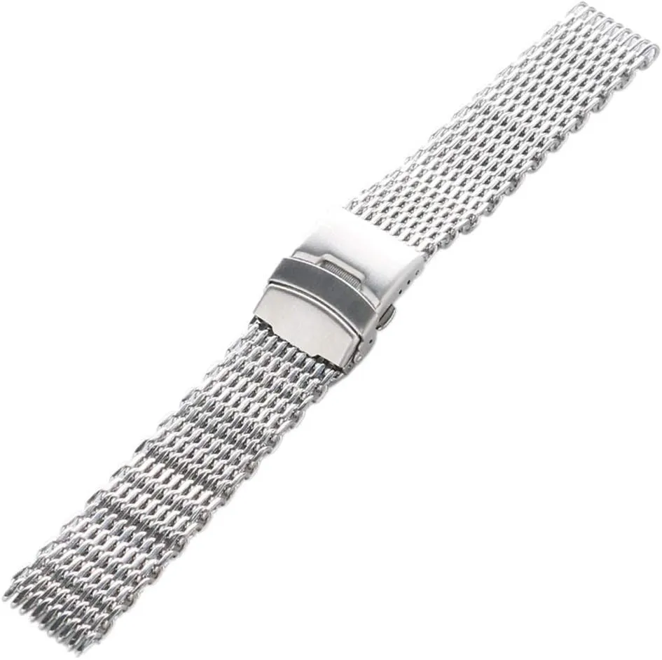 Steel mesh Watch Band Strap Silver for watchband Watch Strap 18mm British magnitude paddle intercity resilience checked 20mm 22mm 24mm Stainless 