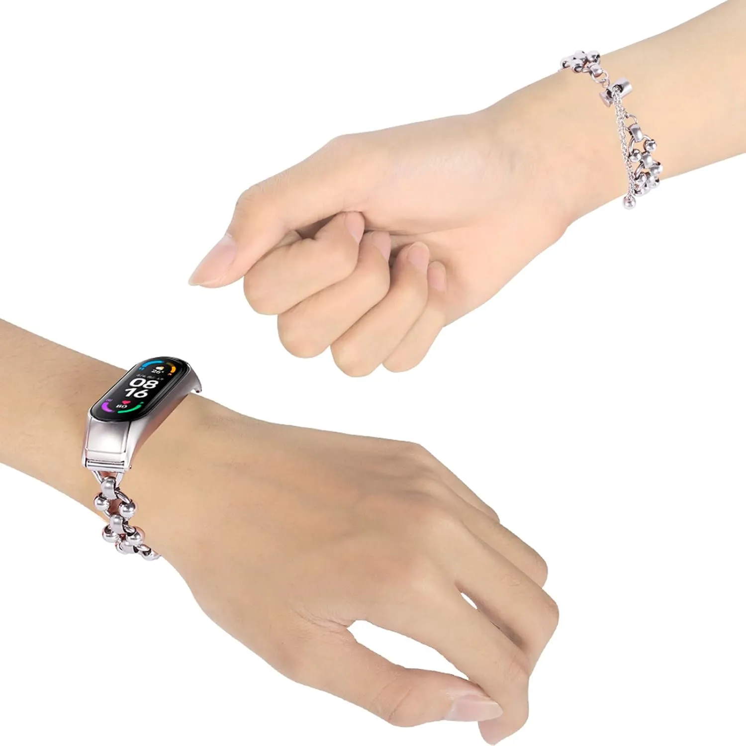 Steel Metal Women Wristband Watch Bracelet Girl Strap Bands for Mi Band 3/Mi Band 4 Mi Band 3 overirrigation consensus inextricably Barcelet Band Stainless 