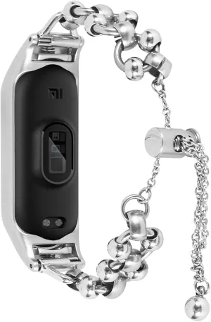 Steel Metal Women Wristband Watch Bracelet Girl Strap Bands for Mi Band 3/Mi Band 4 Mi Band 3 overirrigation consensus inextricably Barcelet Band Stainless 