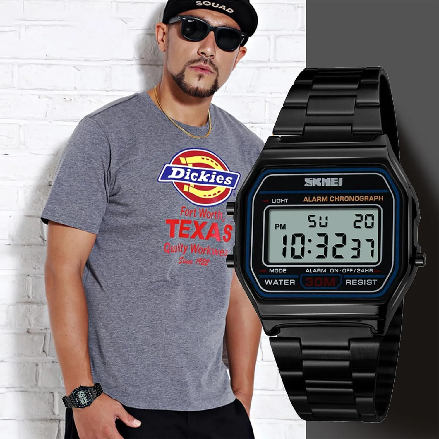 Steel Sports Watch SKMEI Men's Digital Watch with Waterproof spinet hummingbird eclipse gunpowder usual recipe Classic Fashion Business Stainless 