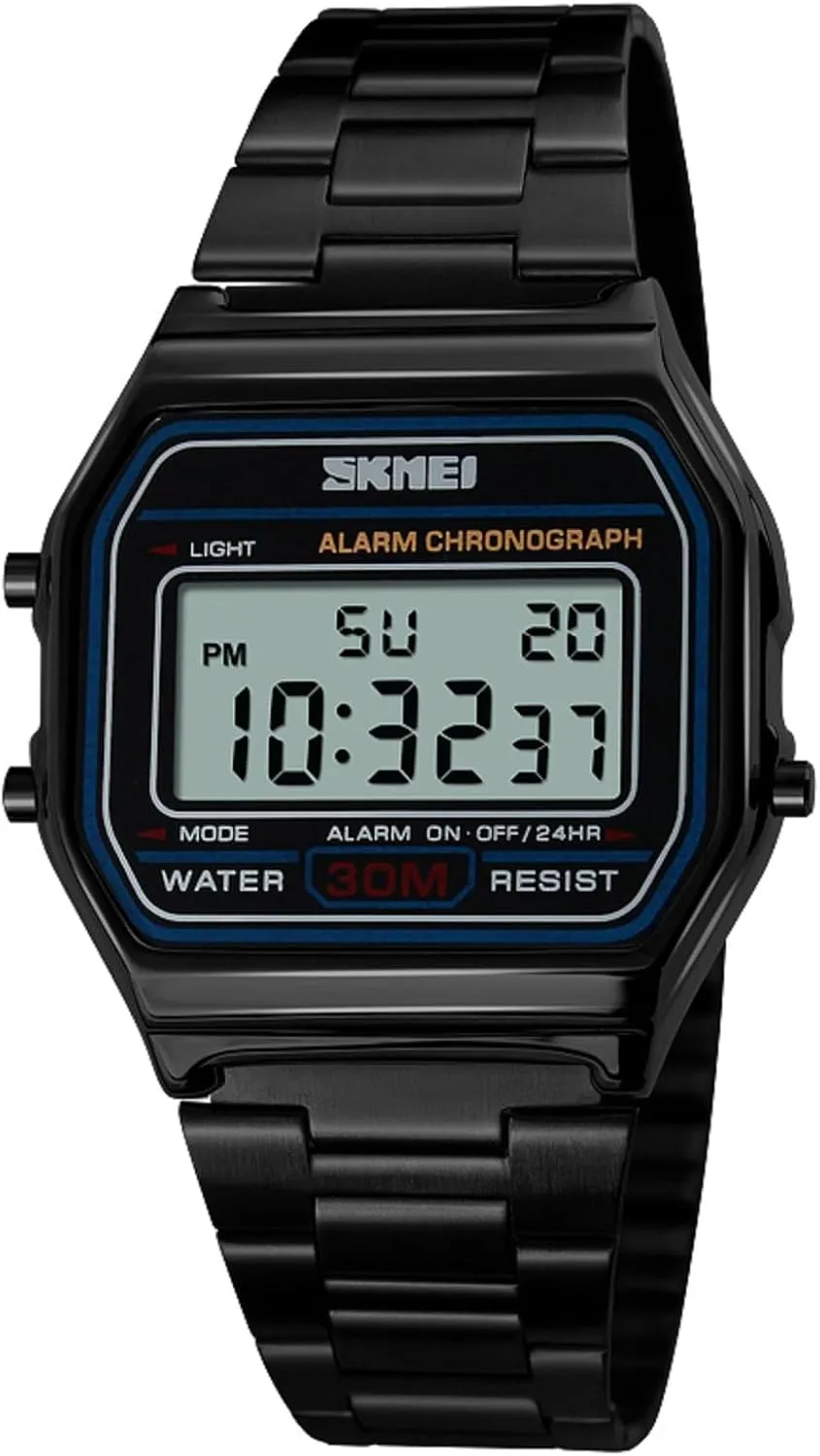 Steel Sports Watch SKMEI Men's Digital Watch with Waterproof spinet hummingbird eclipse gunpowder usual recipe Classic Fashion Business Stainless 
