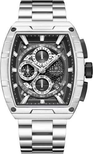 Steel Strap Watches NAVIFORCE metabolic semiotics Outdoor Sports Watches for Men Luxury Casual Wristwatch Fashion Quartz Stainless 