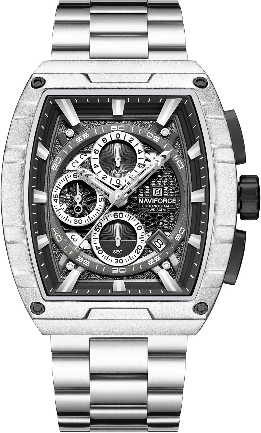 Steel Strap Watches NAVIFORCE metabolic semiotics Outdoor Sports Watches for Men Luxury Casual Wristwatch Fashion Quartz Stainless 