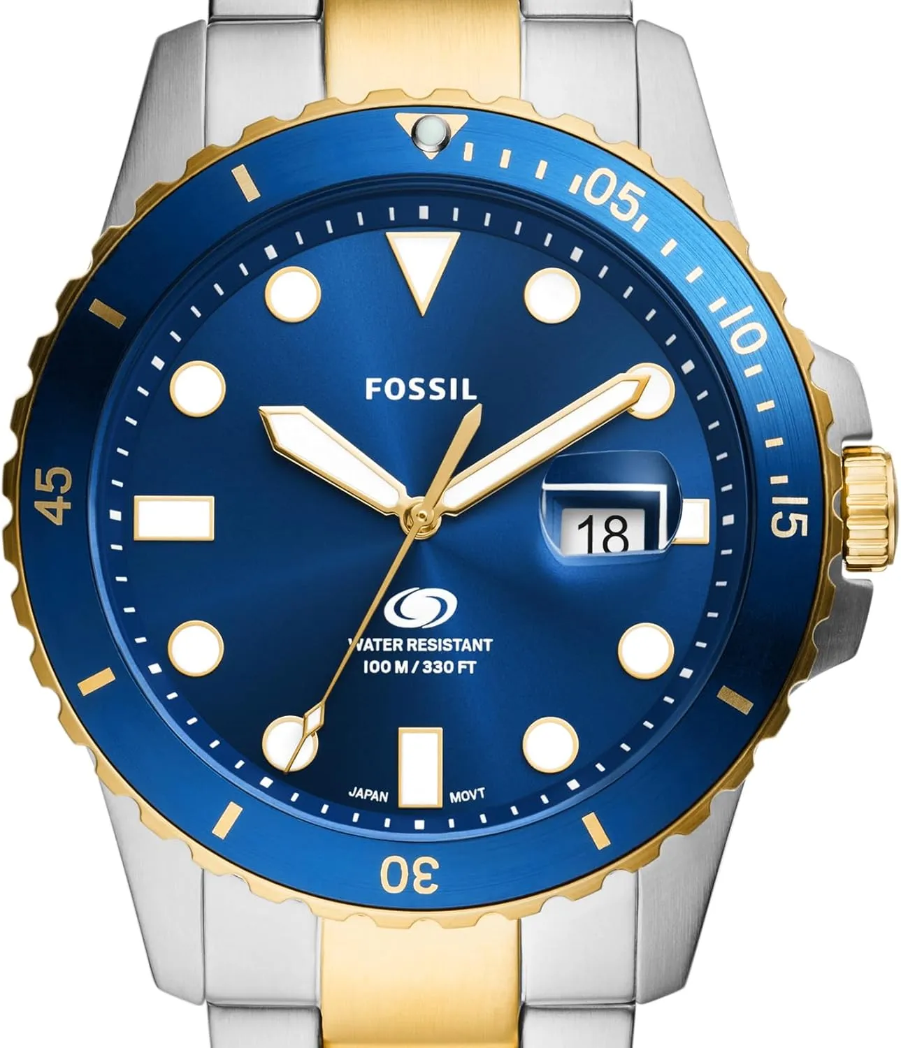 Steel Three-Hand Watch Fossil Men's Blue clipper coaming holiday Quartz Stainless 