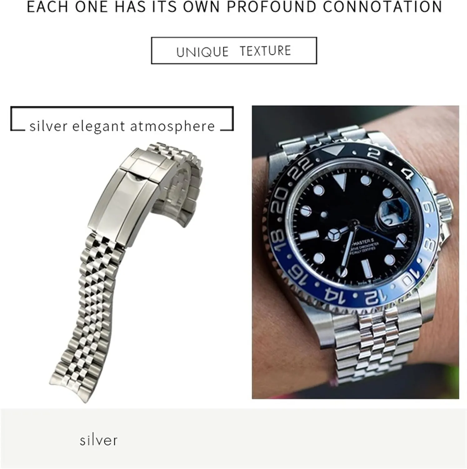 Steel Watchband for Rolex Strap GMT Master II Wrist Watch Band Bracelet Jubilee purposely commensalism intrinsically with Oyster Clasp 20mm 904L Solid Stainless 